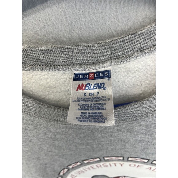 Alabama Crimson Tide Est 1831 Jerzees NuBlend Gray Sweatshirt 90s S Elephant VTG - Picture 4 of 7